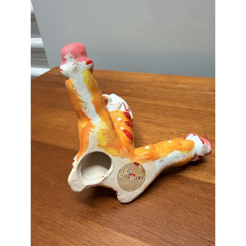 Vintage Kitsch Ceramic Polka Dot Clown Figurine Taiwan 1970s McCrory - Picture 4 of 5